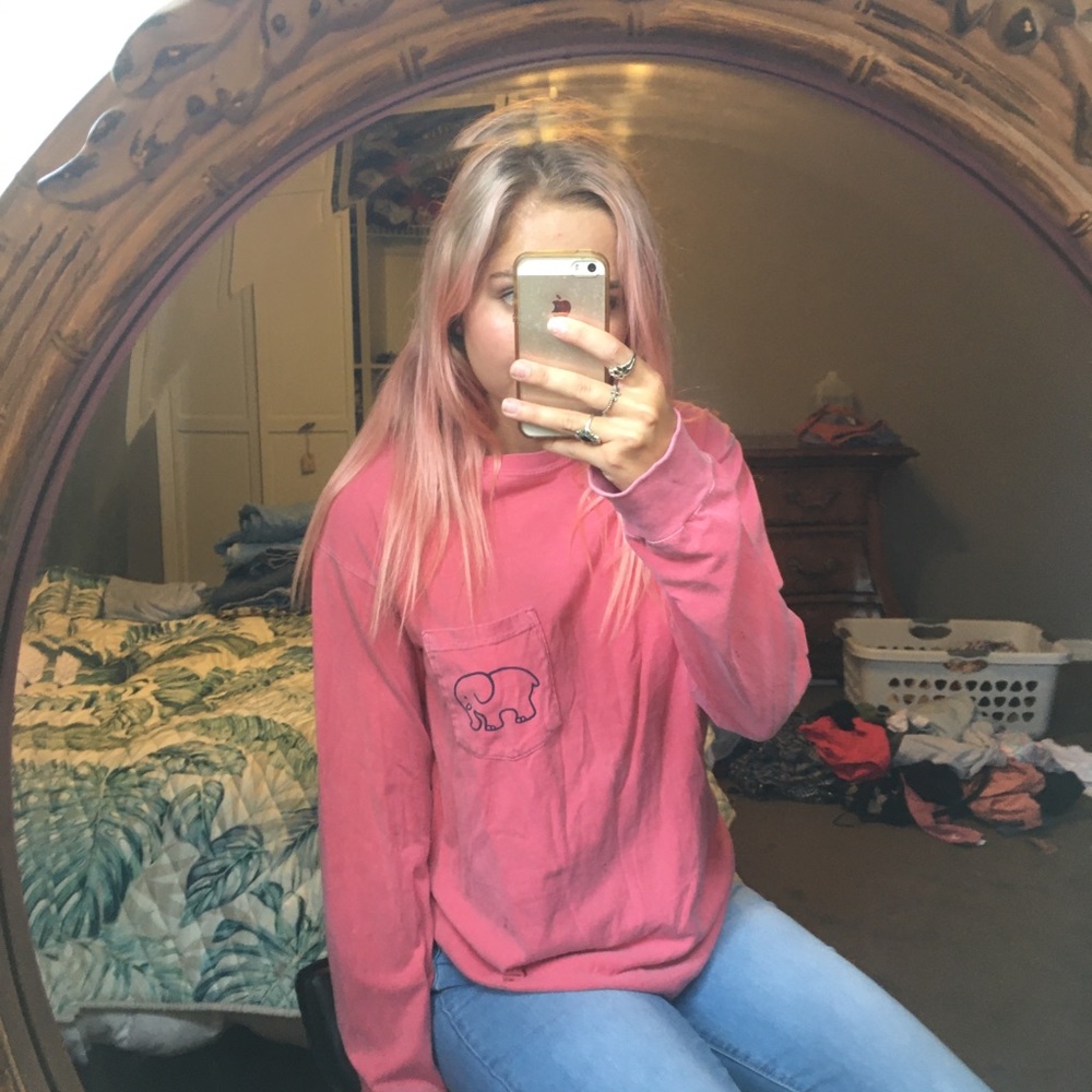 Watermelon pink ivory Ella tee